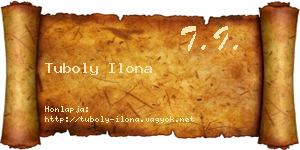 Tuboly Ilona névjegykártya